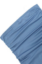Strapless Ruffle Beach Vacation Dress