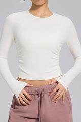 Stretch Round Neck Knit Top
