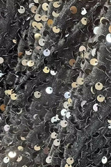 Black Sequin Midi Pencil Skirt