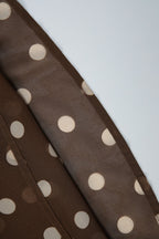 Brown Polka Dot V Neck Mesh Cami