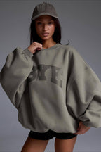 Statement Graphic Crew Neck Sweatshirt