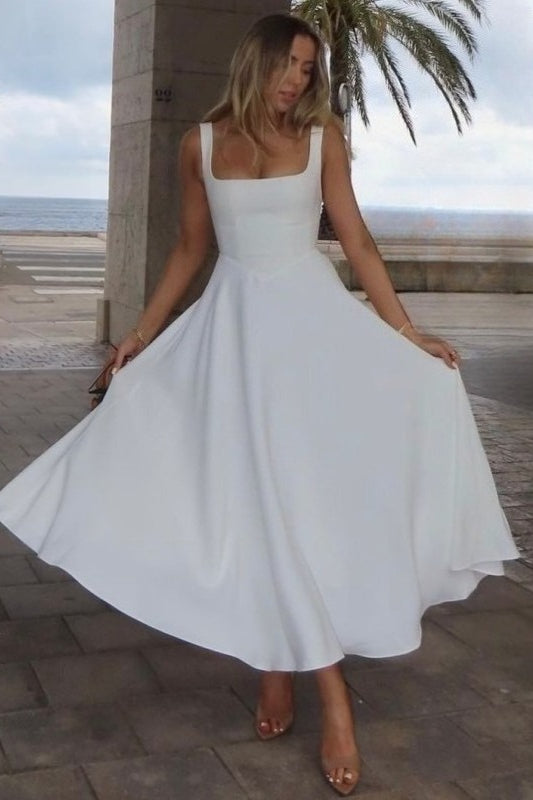 Sleeveless Square Neck Maxi Vacation Dress Main image