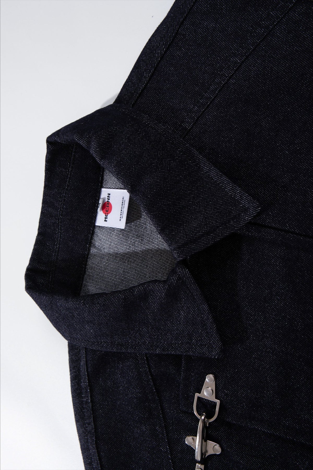 Washed Denim Toggle Closure Workwear Jacket