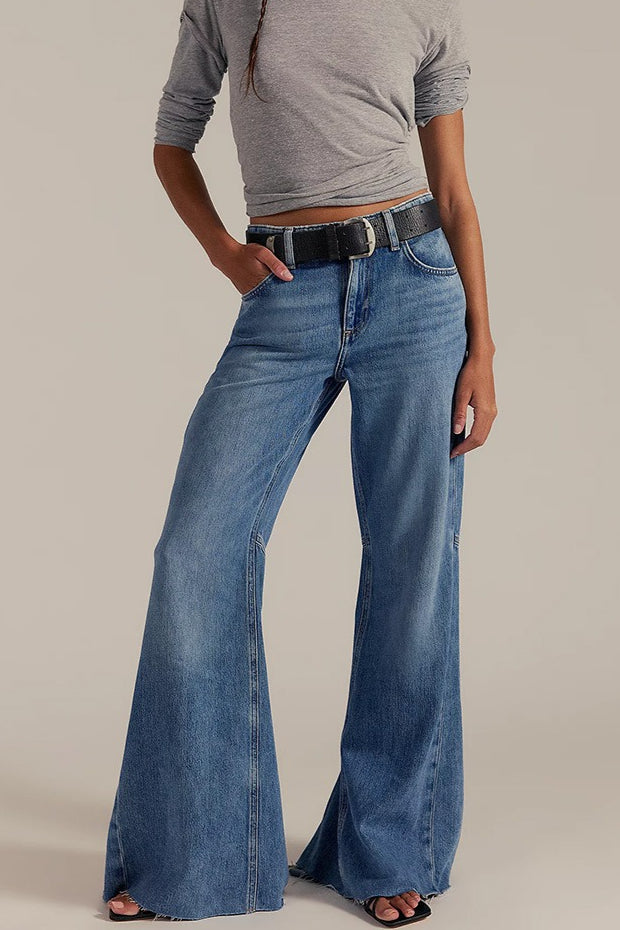 High Waist Patchwork Slim Flare Long Jeans Secondary image