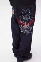 Gothic Multi Pocket Baggy Denim Jeans
