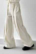 Ruched Ribbon Minimalist Chic Pants