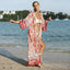 4PC Sheer Skirt Set Cover Up Orange / One Size