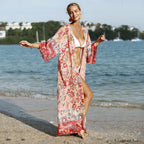 4PC Sheer Skirt Set Cover Up Orange / One Size