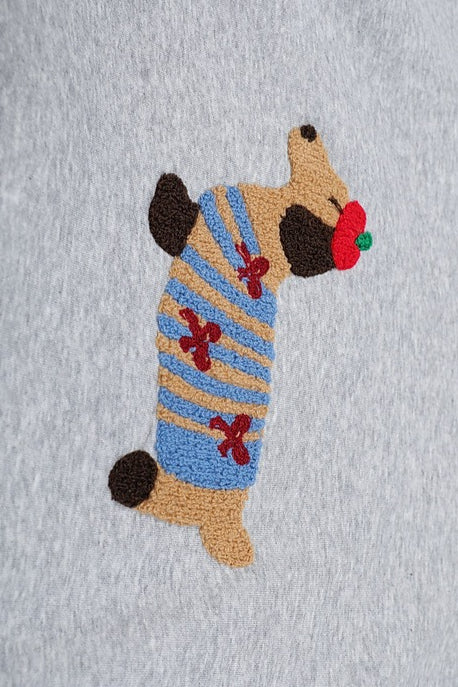 Dachshund Embroidered Pullover Hoodie