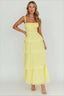 Sexy Backless Halter Tiered Ruched Waist Maxi Prom Dress