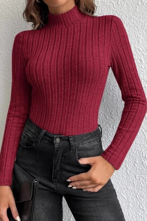 Slim Fit Mock Neck Knit Sweater Main image