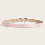 Denim Butterfly Buckle Beaded Statement Belt