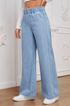 Vintage Elastic High Waist Relaxed Jeans