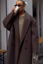 Single Breasted Long Lapel Overcoat