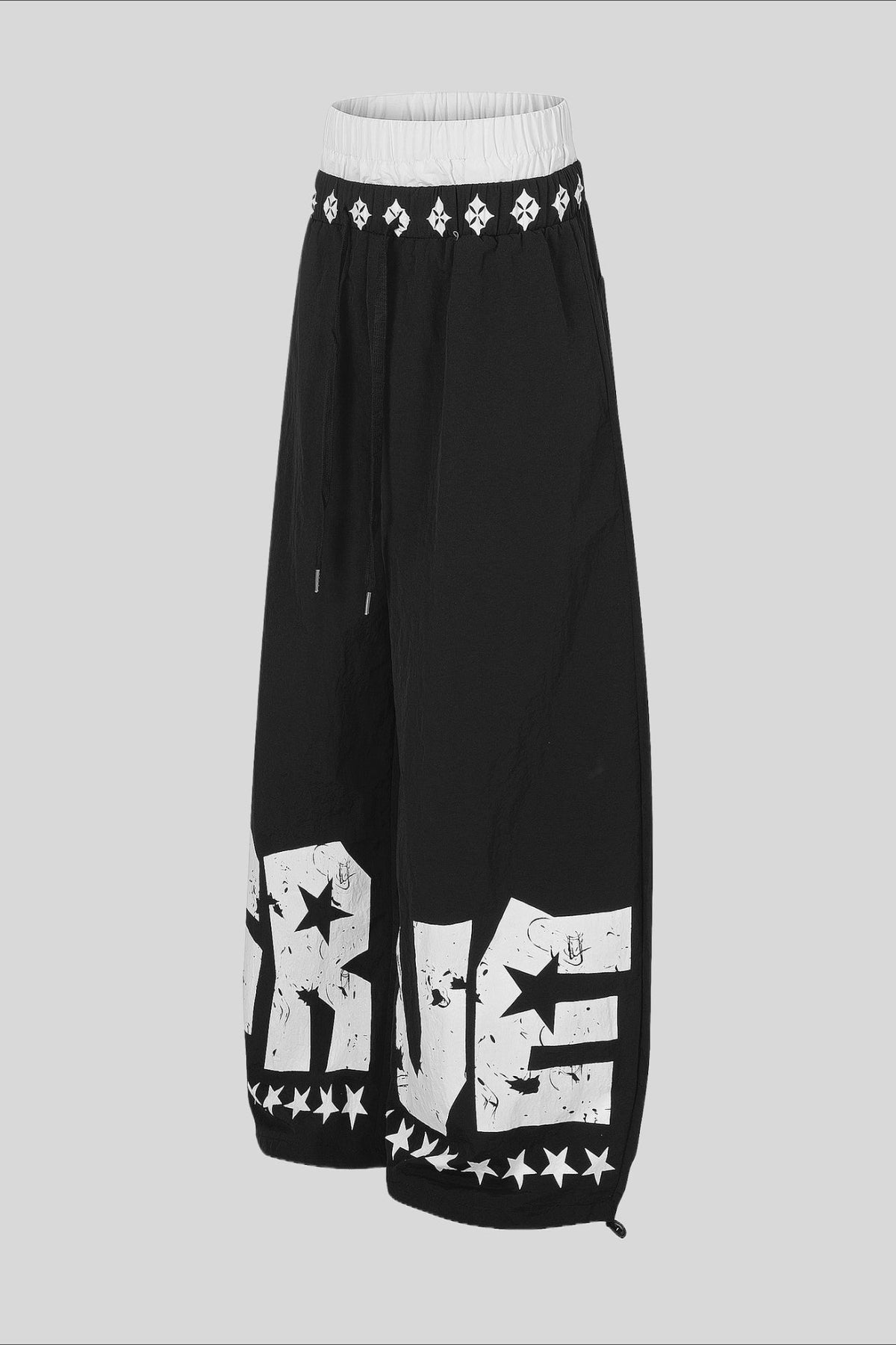 Star Graphic Contrast Waist Sweatpants