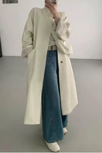 Relaxed Midi Blend Panel Design Overcoat