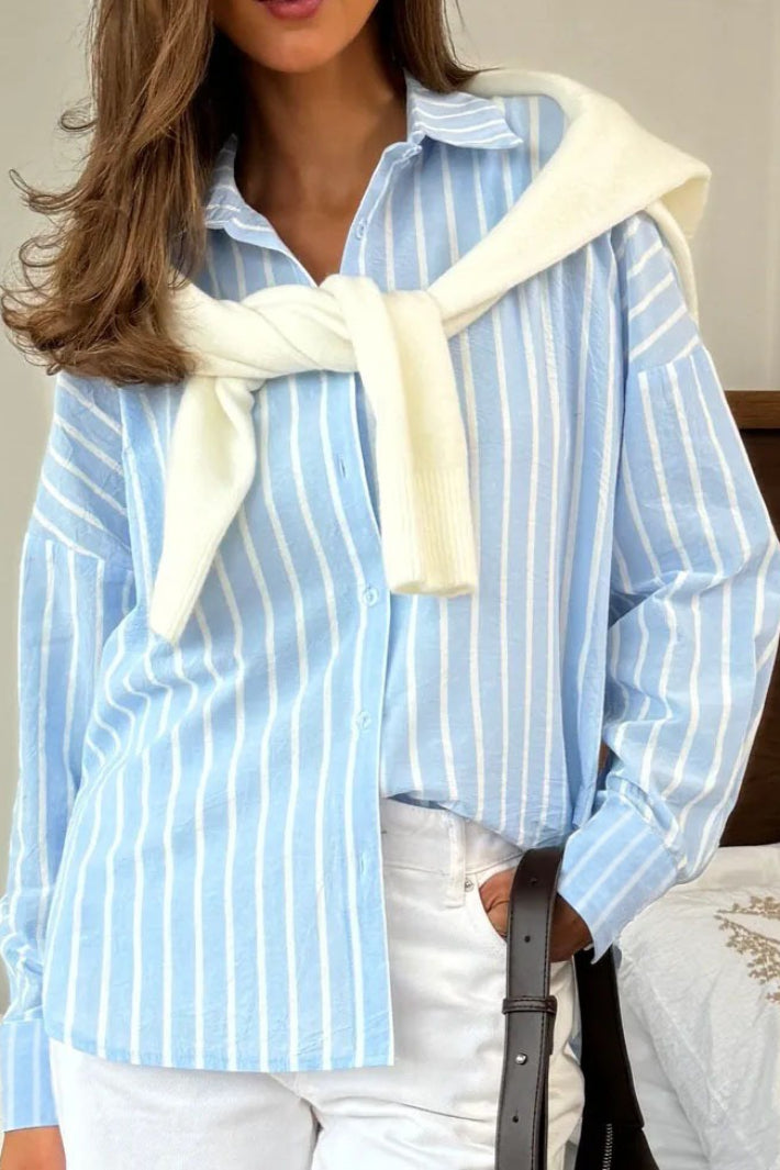 Striped Long Sleeve Blouse Main image