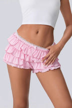 Y2K Tiered Lace Skort Low Rise Hot Skort