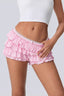 Y2K Tiered Lace Skort Low Rise Hot Skort