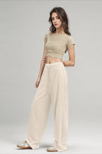 Long Color Block Yoga Knit Pants