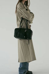 Oversized Stand Collar Long Casual Overcoat