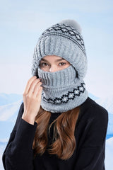 Chunky Knit Balaclava Scarf with Hat