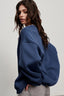 Solid Oversized Crew Neck Sweatshirt