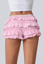 Y2K Tiered Lace Skort Low Rise Hot Skort