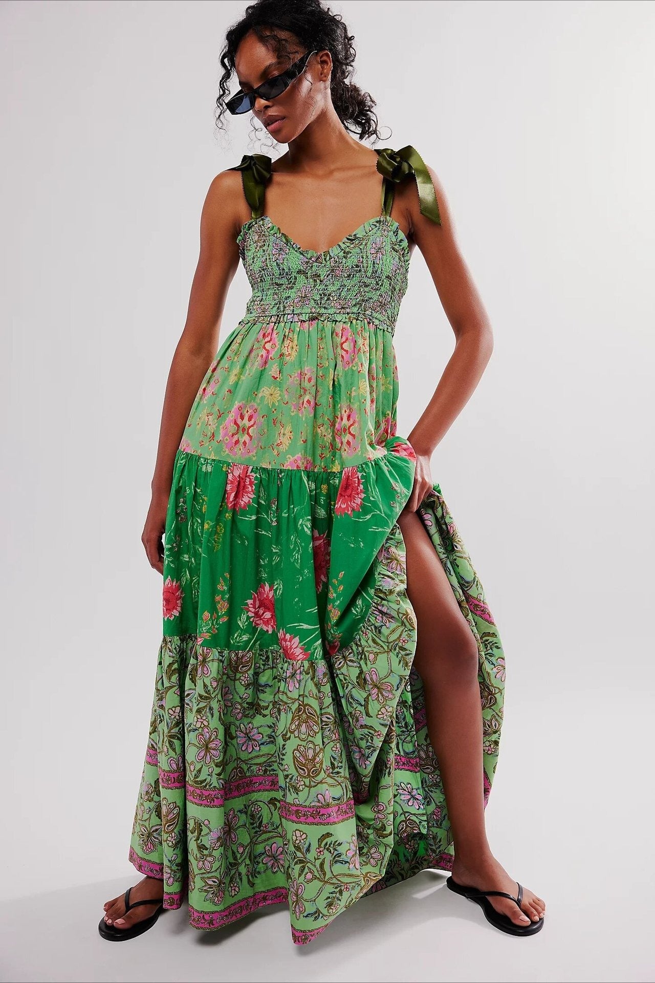 Vintage Print Cami Maxi Boho Dress Secondary image