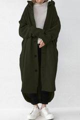 Oversized Hooded Long Overcoat