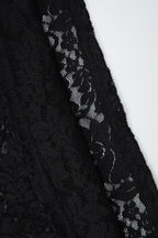 Black Lace Tie Backless Sexy Halter Top