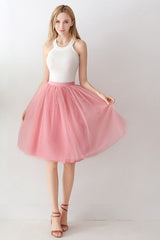 Adult High Waist Tulle Puff Mini Skirt