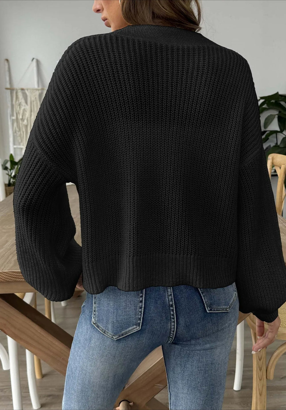 Short Knit Long Sleeve Cardigans