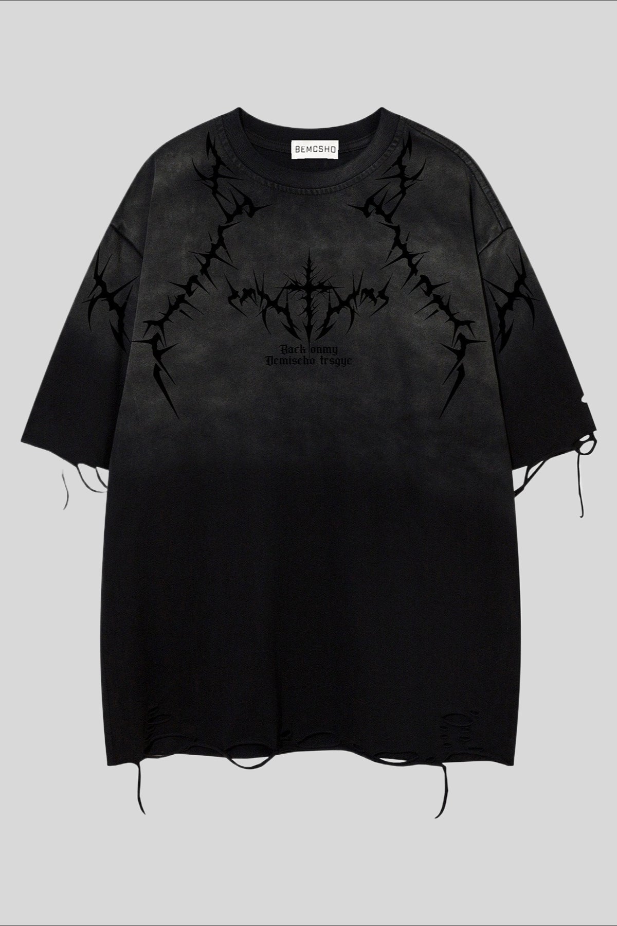 Distressed Cutout Washed Short Sleeve T-Shirt