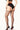 Vertical Line Sheer Suspender Black Tights Secondary image