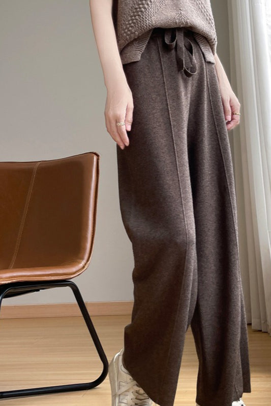 Wool Blend High Waist Knit Pants Secondary image