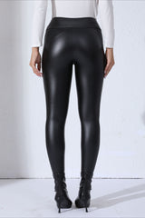 Faux Leather Thermal High-Rise Sculpting Leggings