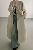 Relaxed Midi Blend Panel Design Overcoat