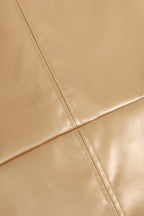 High Gloss PU Leather Bodycon Slit Skirt