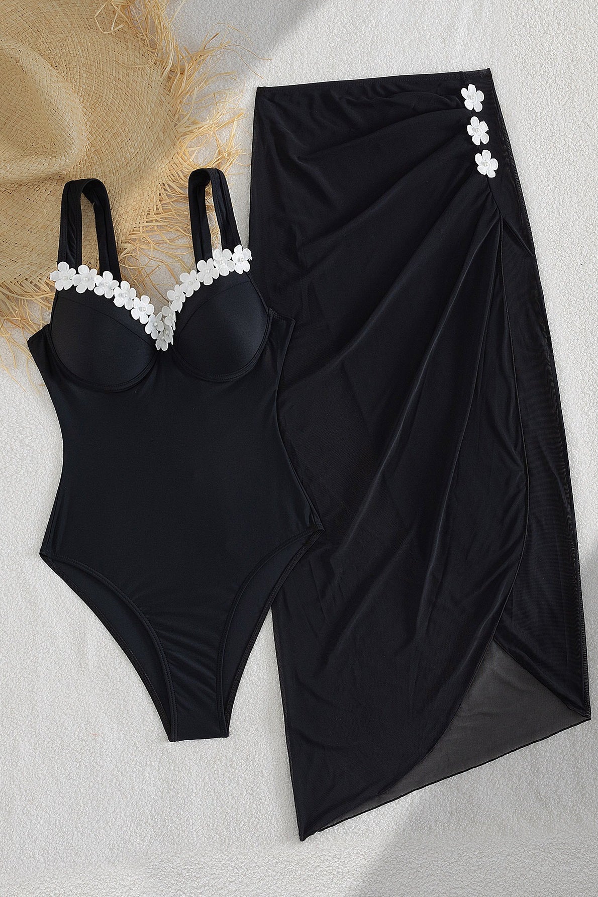 Lace Trim Underwire Cover Skirt Two Piece Swim Set Secondary image