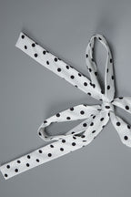 Polka Dot Halter Asymmetrical Hem Midi Dress