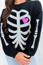 Sequin Skeleton Crew Neck Sweatshirt