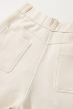 Fleece Lined Wool Blend Knit Pants