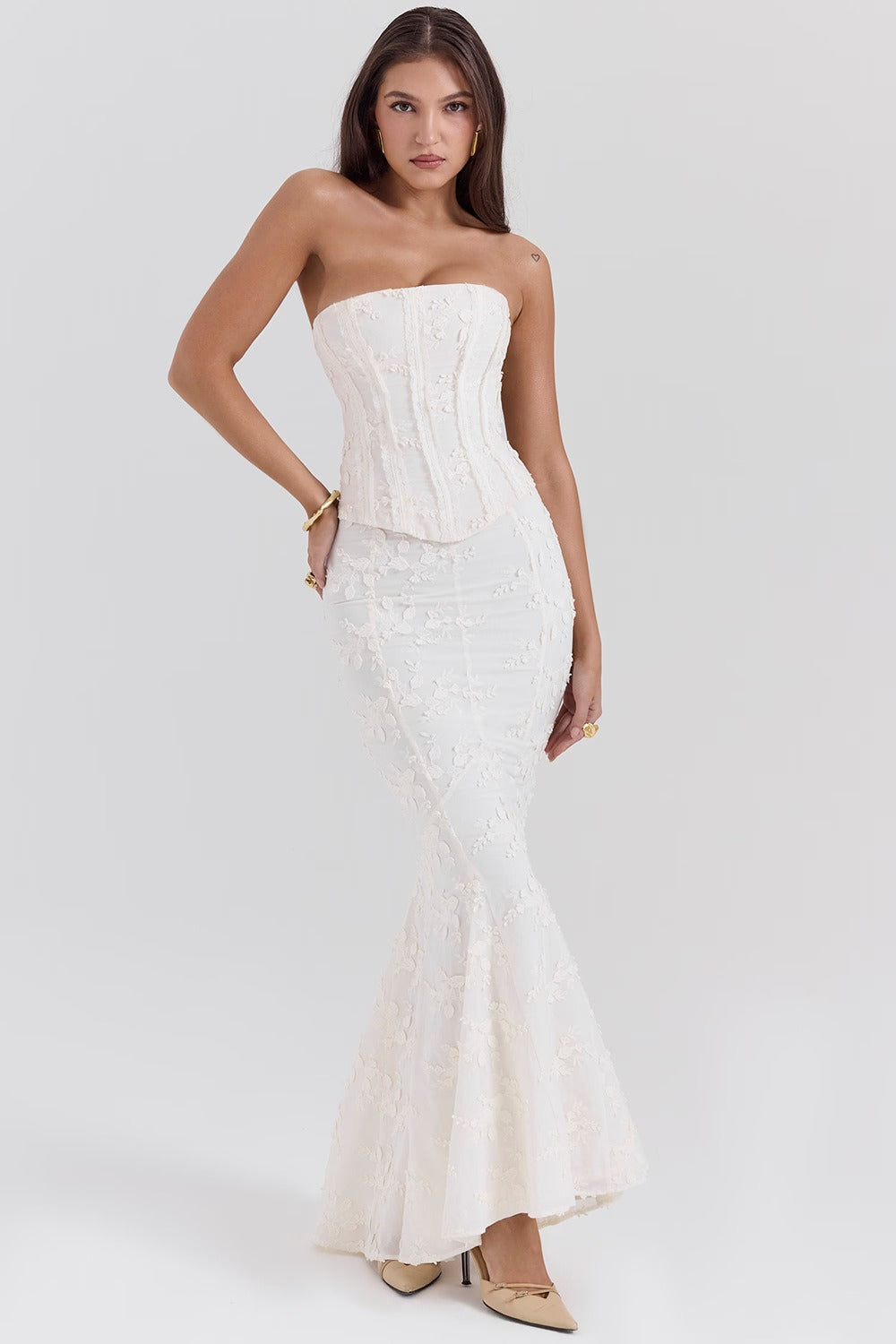 Embroidered Bustier Bodycon Formal Dress Secondary image