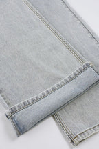 Low Rise Light Wash Wide Leg Jeans