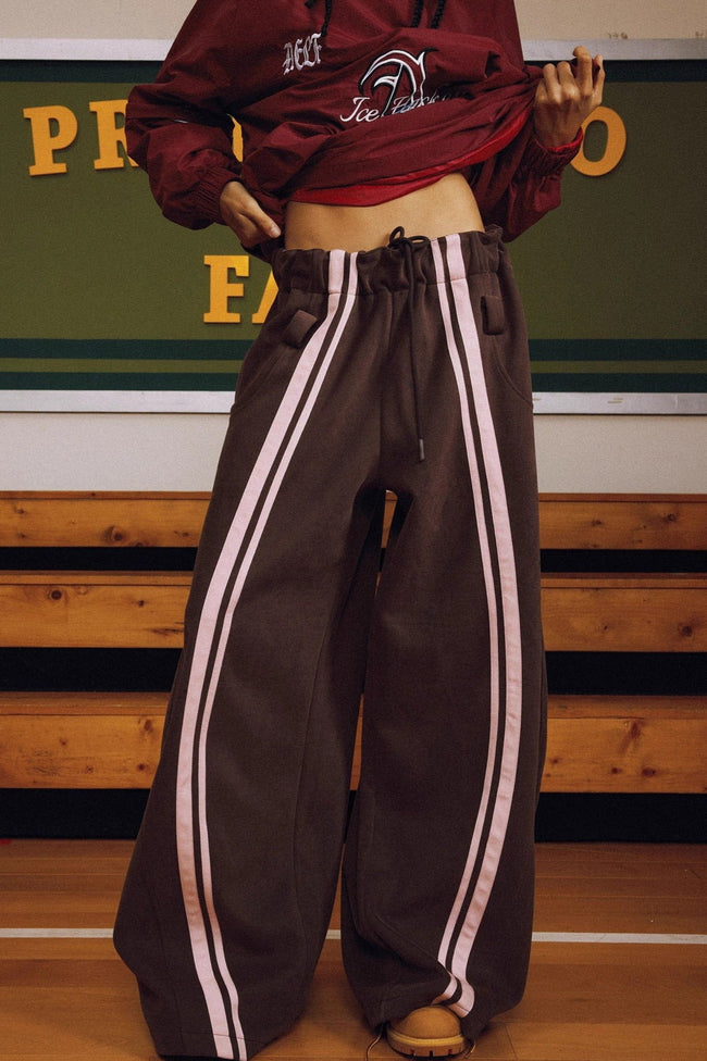 Tie Waist Relaxed Wide Leg Long Pants Main image