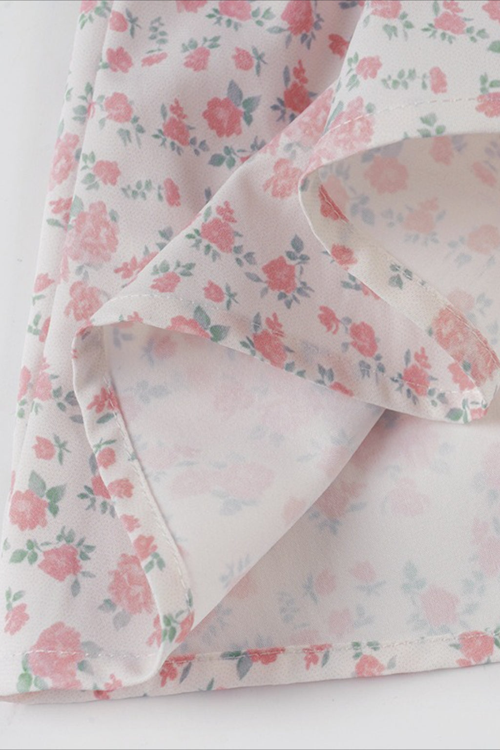 Sweet Floral V Neck  Backless Crop Top