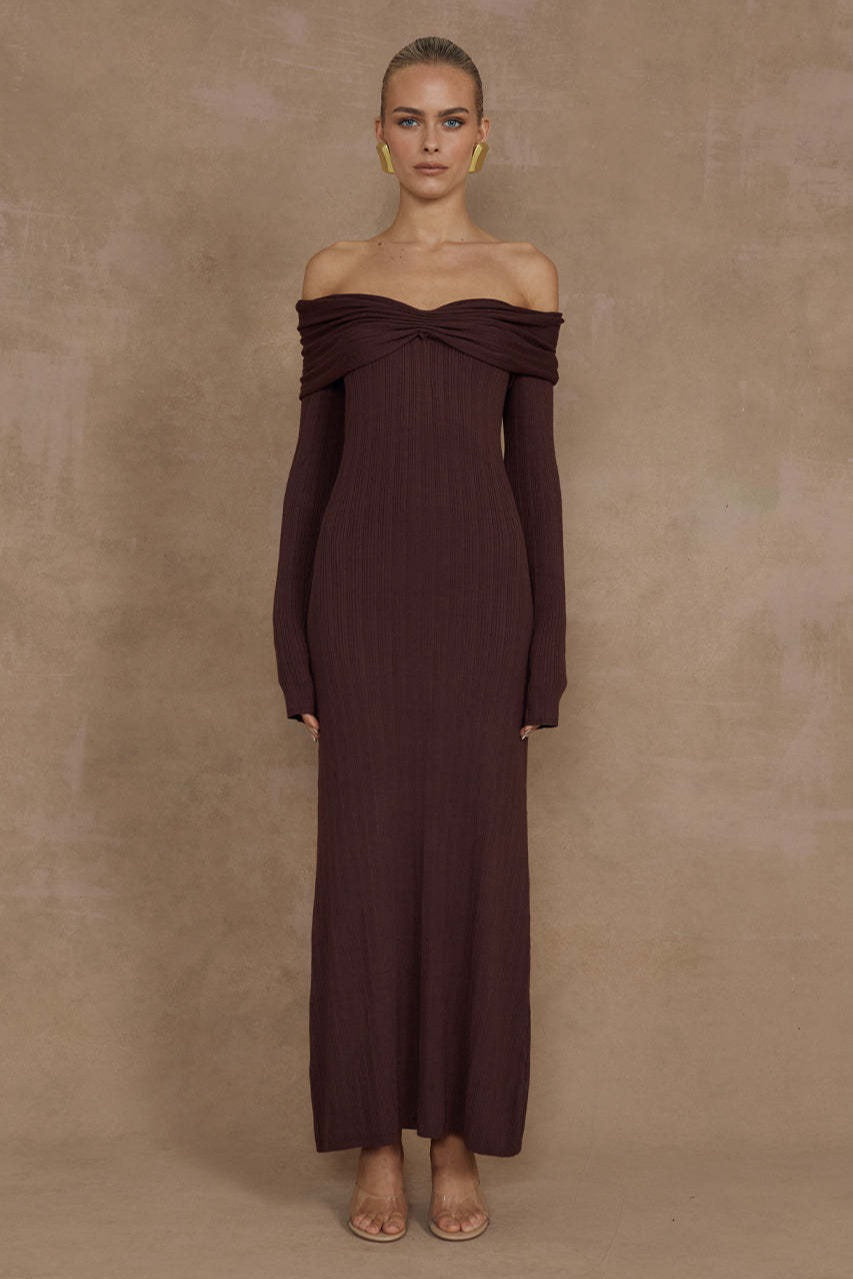 Elegant Off Shoulder Knit Sweater Dress Secondary image