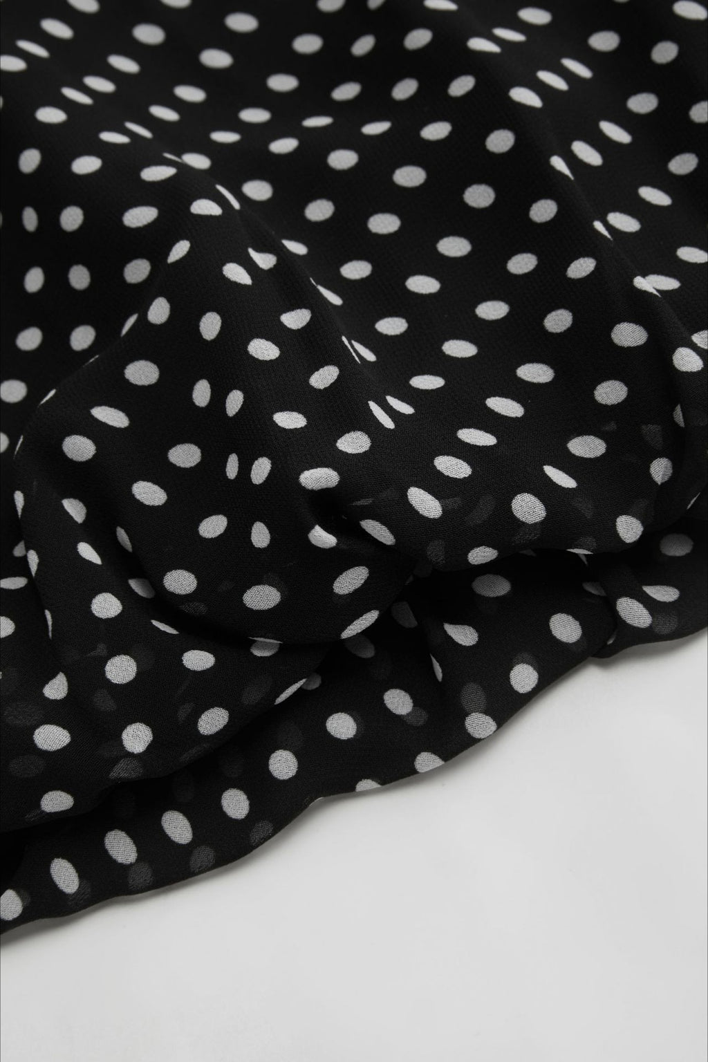 Black Polka Dot Draped Tie Halter Top