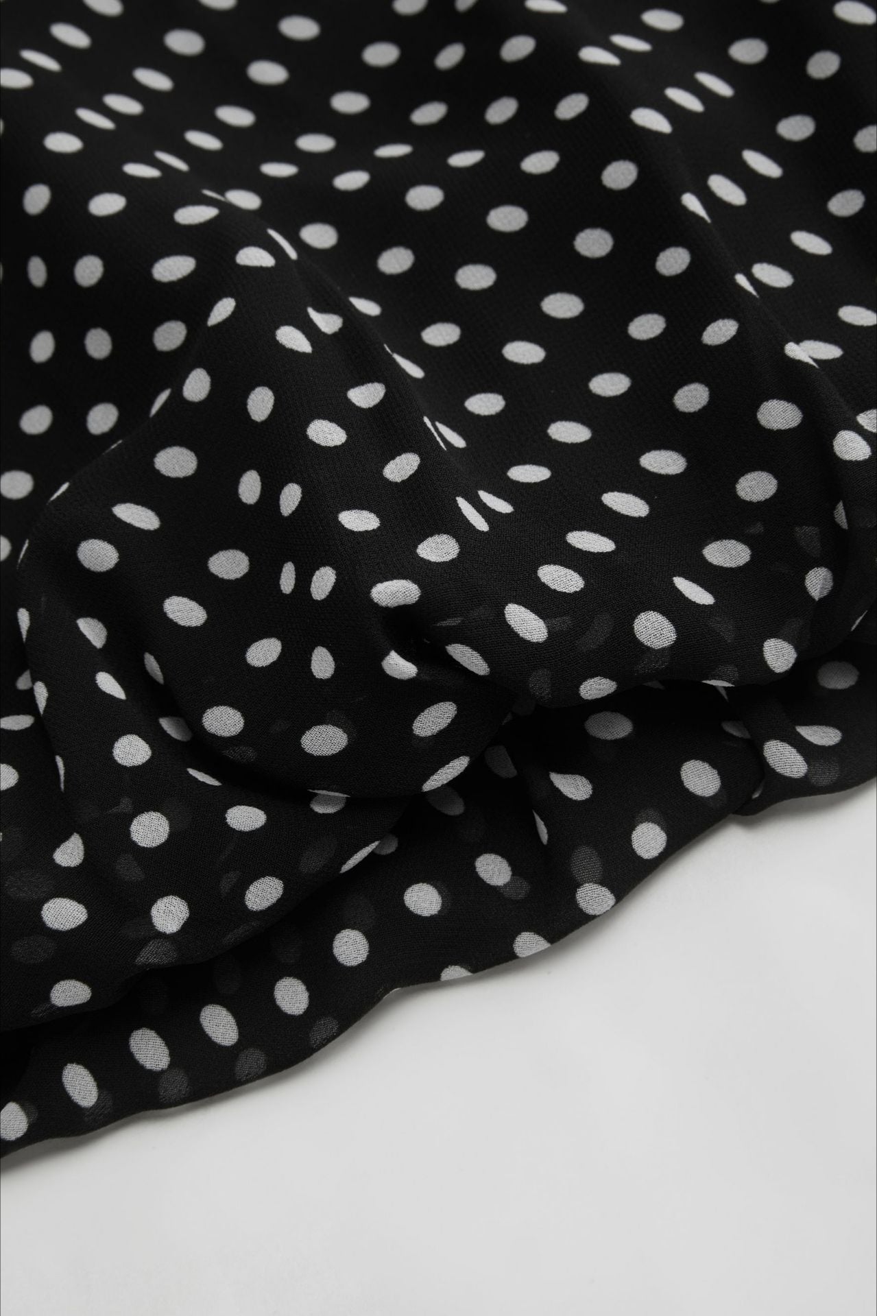 Black Polka Dot Draped Tie Halter Top